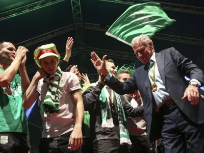 ﻿predsednik NK Olimpija Ljubljana Milan Mandarić - 21.05.2016 - nogomet Olimpija: Krka, Prva liga - zadnji krog - tekma zadnjega kroga slovenske lige - NK Olimpija je uradno postala državni prvak ///FOTO: Luka Cjuha.