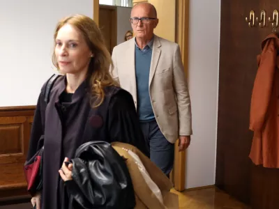 -Nekdanji ravnatelj Gimnazije in srednje šole Kočevje Gregor Pečan, - 06.10.2025.- Sojenje v zadevi Gregor Pečan proti Gimnaziji in Srednji šoli Kočevje.//FOTO: Bojan Velikonja