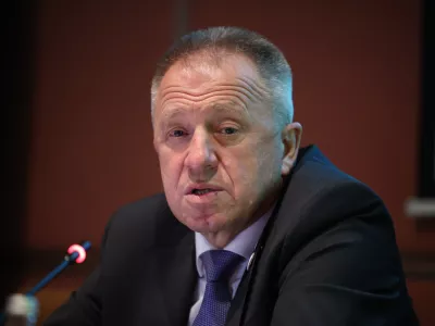 Ljubljana, GZS.NK ob predstavitvi kljucnih razvojnih in promocijskih projektov slovenskega turizma v letu 2022.Minister za gospodarski razvoj in tehnologijo Zdravko Pocivalsek.