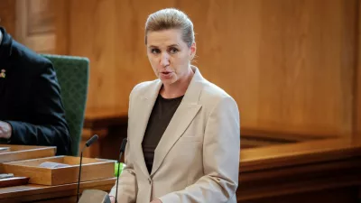 Denmark's Prime Minister Mette Frederiksen speaks during the opening of the Parliament at Christiansborg Palace in Copenhagen, Denmark, October 7, 2025. Ritzau Scanpix/Mads Claus Rasmussen via REUTERS  ATTENTION EDITORS - THIS IMAGE WAS PROVIDED BY A THIRD PARTY. DENMARK OUT. NO COMMERCIAL OR EDITORIAL SALES IN DENMARK.