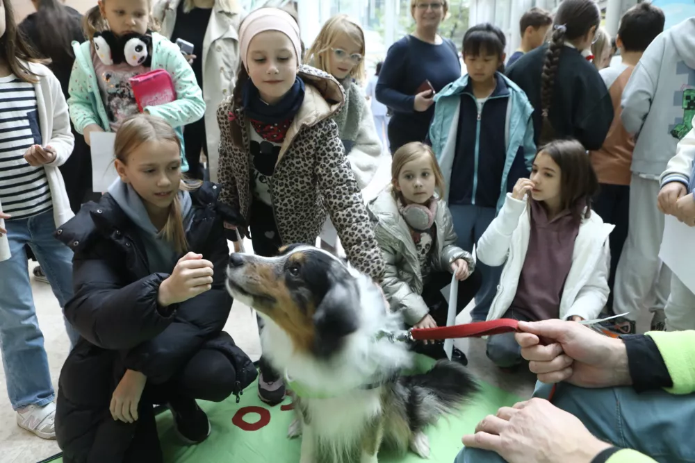 9.10.2025 - Teden otroka - Pediatrična klinika - terapevtski pesFoto: Luka Cjuha