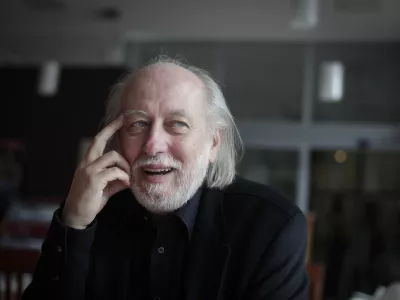 ﻿Laszlo Krasznahorkai, madžarski pisatelj - nagrajenec 29. mednarodnega literarnega festivala Vilenica 2014,  //FOTO: Luka CjuhaOPOMBA: ZA OBJAVO V PRILOGI – DNEVNIKOV OBJEKTIV - INTERVJU 2014.