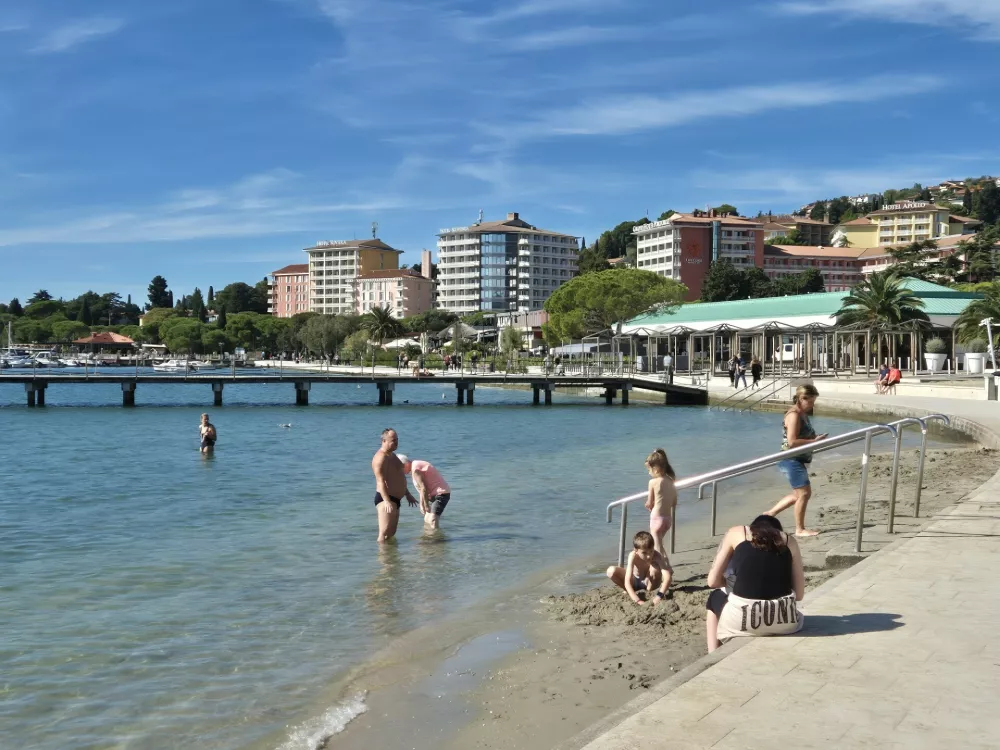 Današnji prizor iz Portoroža. Foto: Dnevnik