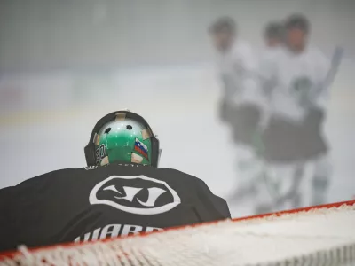 Ljubljana, dvorana Tivoli.Novinarska konferenca ob prvem uradnem treningu Hokejskega kluba Olimpija Ljubljana.