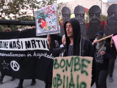 11.10.2025. Anti Nato protest. Foto: Bojan Velikonja 