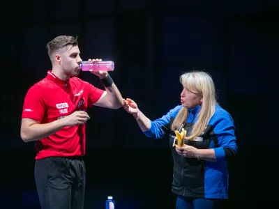 Darko Jorgić in Andreja Ojsteršek Urh15.06.2024 - WTT Star Contender Ljubljana 2024 namizni tenisFoto: Luka Cjuha