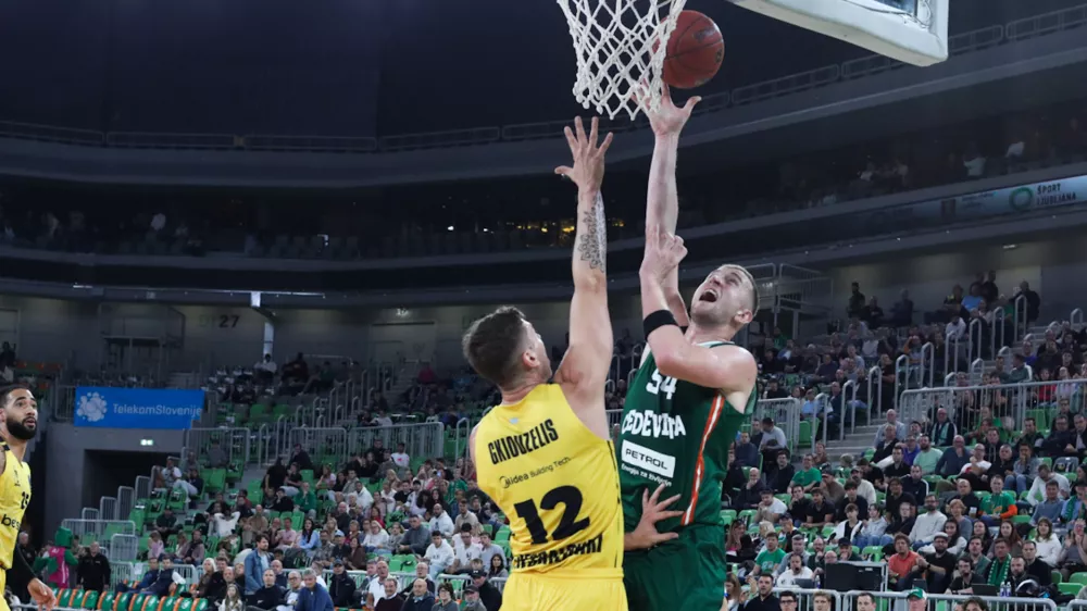 14.10.2025. Košarka Olimpija Aris Solun. Foto: Bojan Velikonja 