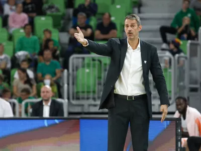 Jurica Golemac 29.09.2024 - Košarka Cedevita Olimpija - Dubaj v drugem krog regionalne liga ABA.FOTO: LUKA CJUHA