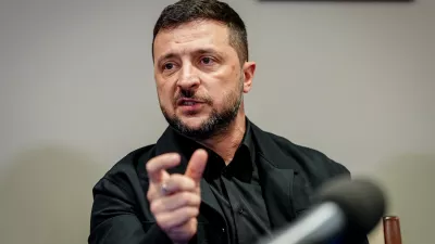 FILED - 23 September 2025, US, New York: Ukrainian President Volodymyr Zelensky speaks to journalists after his meeting with US President Donald Trump on the sidelines of the general debate of the UN General Assembly. Photo: Kay Nietfeld/dpa