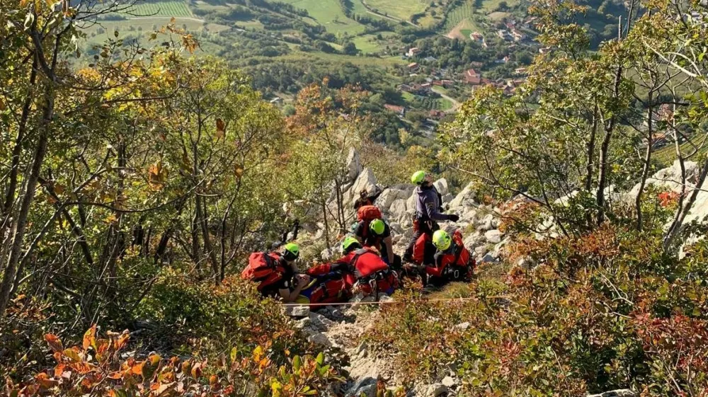 Gorsko reševanje na Gradiški Turi. 