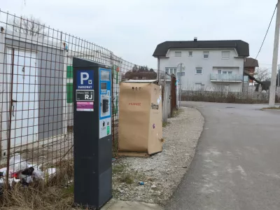  Parkomat MOL. 24.02.2025. Lokacija za Gradbišče soseske Rakova jelša 3. Foto: Bojan Velikonja 