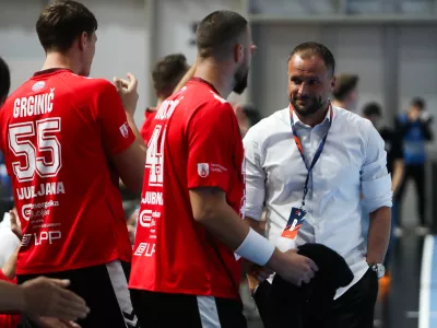 - Uroš Zorman, trener,- 14.10.2025. - Rokomet, Evropska liga 1. krog, LL Grosist Slovan - Baia Mare//FOTO: Bojan Velikonja