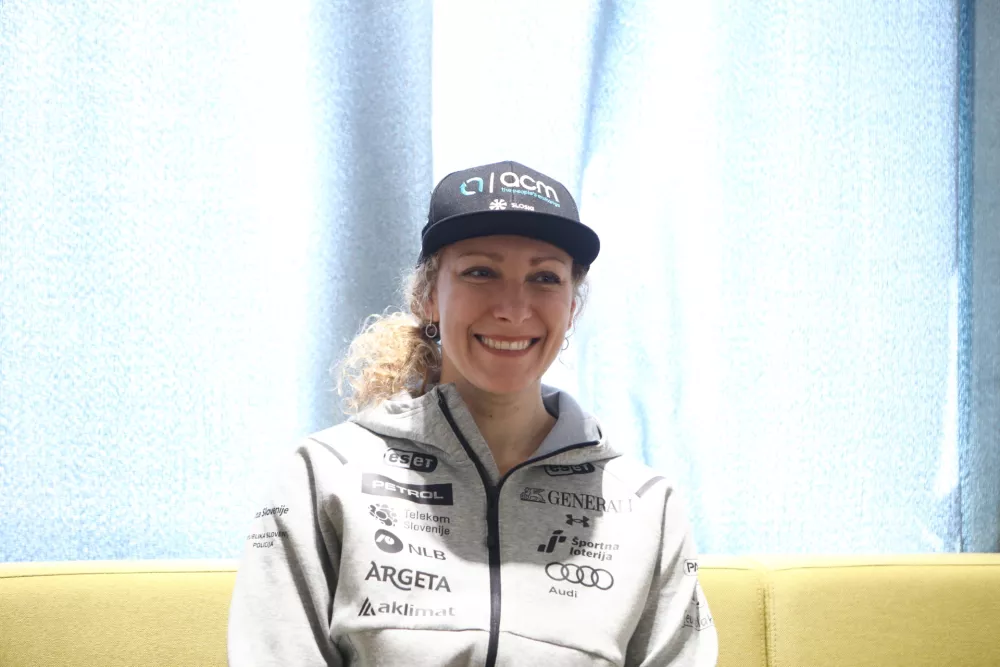 Ilka Štuhec04.04.2025 - novinarska konferenca slovenske reprezentantke Ilke ŠtuhecFoto: Luka Cjuha