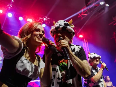 - Aleš KLinar KLinči,- Maja Bobnar, - 21.11 2025. Koncert skupine Agropop ob 40. obletnici delovanja.//FOTO: Bojan Velikonja / Foto: Bojan Velikonja