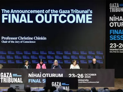 Razglasitev sodbe Tribunala za Gazo.