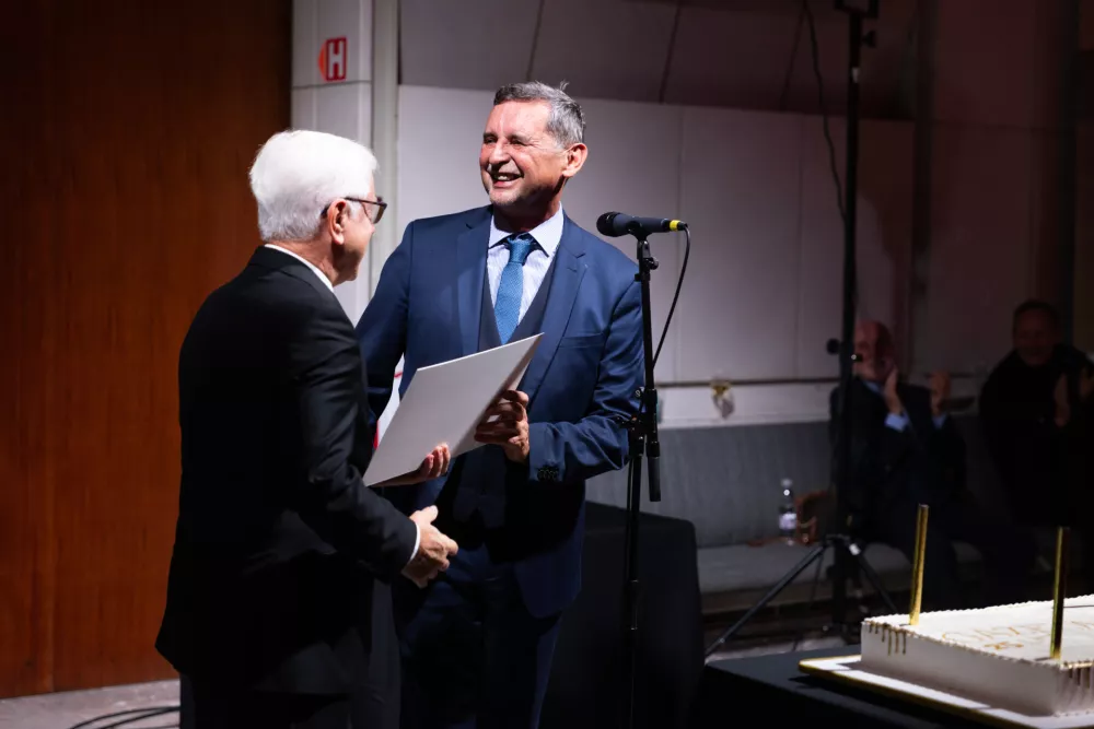 KLS LJUBNO - Mirko Strašek in DNEVNIK MEDIJI - Miran Lesjak (Foto: Adrian Pregelj)