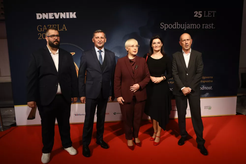 DNEVNIK MEDIJI - Stipe Grubišić in Miran Lesjak, predsednica Republike Slovenije dr. Nataša Pirc Musar, DNEVNIK MEDIJI - Tatjana Tanackovič in Bojan Petan (Foto: Luka Cjuha)