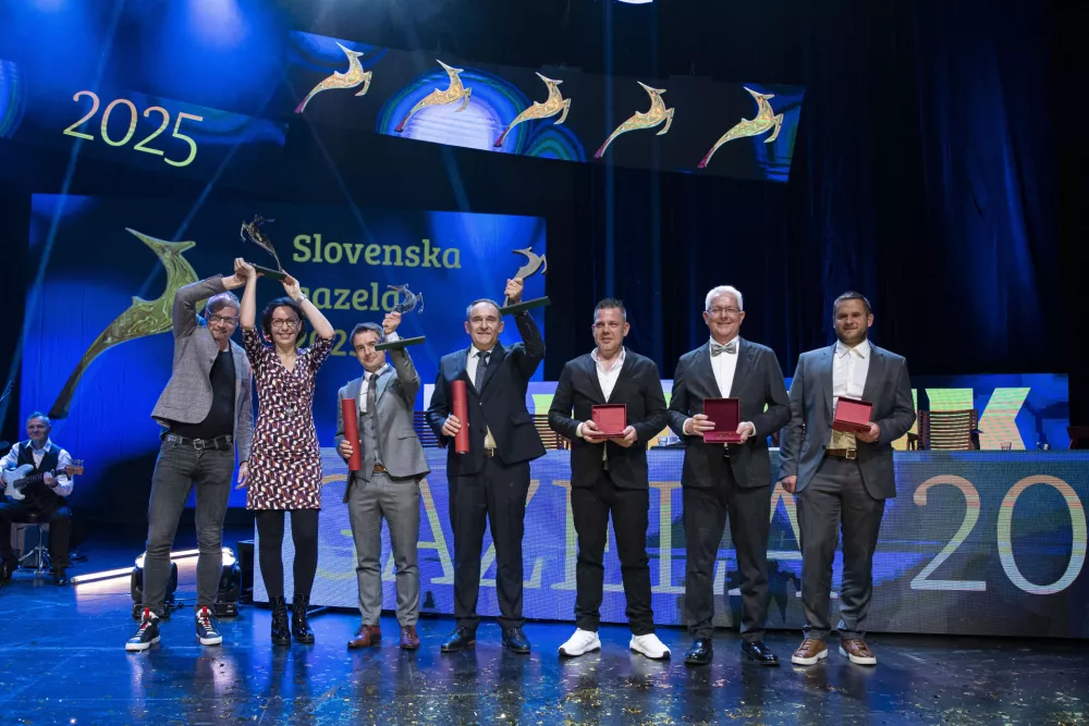 DOCENTRIC - Jurij Leskovec in Ana Gligorijević, JAFRAL - Frenk Smrekar, ACRYFORM - Stanislav Habinc, ROSI TEH - Roman Mikolič, GONZAGA PRO - Iztok Bizjak in ELEKTRO UGOVŠEK - Klemen Ugovšek (Foto: Katja Kodba)