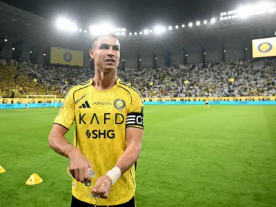 Soccer Football - King's Cup of Champions - Round of 16 - Al Nassr v Al Ittihad - Al Awwal Park, Riyadh, Saudi Arabia - October 28, 2025 Al Nassr's Cristiano Ronaldo before the match REUTERS/Stringer
