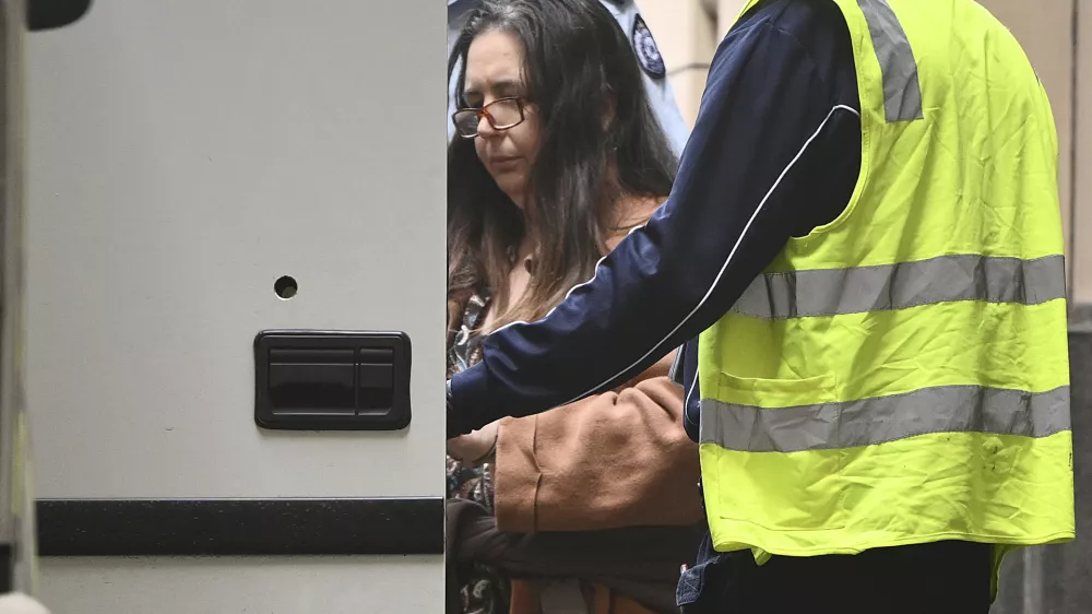 Convicted triple murderer Erin Patterson leaves the Supreme Court of Victoria following her sentencing in Melbourne, Australia, Monday, Sept. 8, 2025. (Joel Carrett/AAP Image via AP)