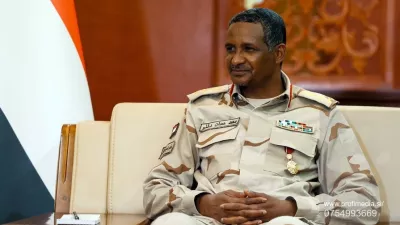 8367772 09.02.2023 In this handout photo released by the Russian Foreign Ministry, Sudan's Transitional Sovereignty Council Deputy Chairman general Mohamed Hamdan Dagalo attends a meeting with Russian Foreign Minister Sergey Lavrov in Khartoum, Sudan. Editorial use only, no archive, no commercial use. Russian Foreign Ministry,Fotografija:754993669, Licenca:Rights-managed, Omejitve:***HANDOUT image or SOCIAL MEDIA IMAGE or FILMSTILL for EDITORIAL USE ONLY! * Please note: Fees charged by Profimedia are for the Profimedia's services only, and do not, nor are they intended to, convey to the user any ownership of Copyright or License in the material. Profimedia does not claim any ownership including but not limited to Copyright or License in the attached material. By publishing this material you (the user) expressly agree to indemnify and to hold Profimedia and its directors, shareholders and employees harmless from any loss, claims, damages, demands, expenses (including legal fees), or any causes of action or allegation against Profimedia arising out of or connected in any way with publication of the material. Profimedia does not claim any copyright or license in the attached materials. Any downloading fees charged by Profimedia are for Profimedia's services only. * Handling Fee Only ***, Editors' note: THIS IMAGE IS PROVIDED BY RUSSIAN STATE-OWNED AGENCY SPUTNIK., Model izdaje:no