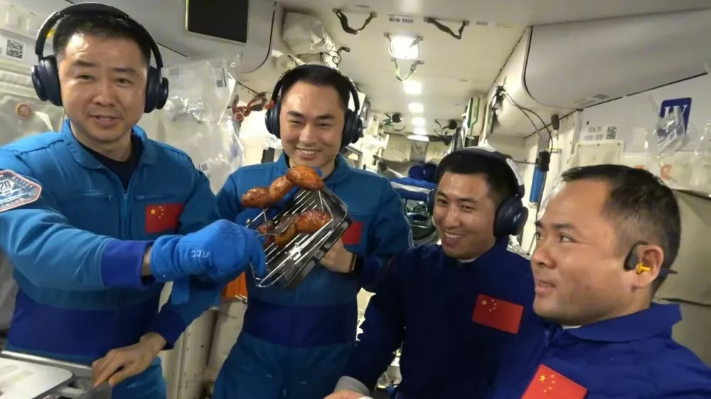 Ferrari Press AgencySpace Oven 1Ref 1727705/11/2025 See Ferrari textPicture MUST credit: Astronaut Center of China Chinese astronauts have been able to tuck into chicken and steak — cooked in a specially made zero-gravity oven aboard the country's space station.The oven uses hot-air and was developed to help improve the morale and health of crews aboard the orbiting Tiangong space craft.While astronaut meals are nutritious, consisting of things like tinned fish, pre-prepared thermostabilized meat and re-constituted eggs.The Astronaut Center of China says that the new oven was delivered to the Tiangong space lab aboard a Shenzhou-21 crewed spacecraft on October 31.It is described as a sophisticated piece of equipment needed to overcome a number of problems for cooking in space.OPS:Astronauts abord China's Tiangong space station use the new oven to cook chicken and steakPicture supplied by Ferrari,Image: 1050478020, License: Rights-managed, Restrictions:, Model Release: no