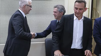 predsednik vlade dr. Robert Golob- 04.07.2023 - Ekonomsko-socialni svet - izredna seja ESS - razprava o vodenju socialnega dialoga. //FOTO: Jaka Gasar