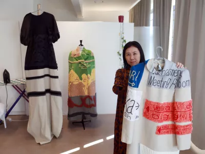 Oblačila, ki se zlijejo z Ljubljano