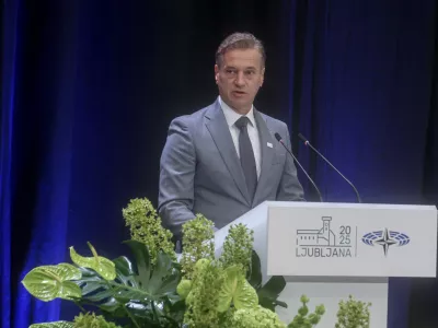 Robert Golob- 13.10.2025 - NATO - plenarno zasedanje Parlamentarne skupščine Nata, na katerem bo imel nagovor med drugim premier Robert Golob, osrednji govornik pa bo generalni sekretar zavezništva Mark Rutte//FOTO: Jaka Gasar