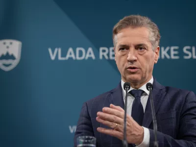 Ljubljana, vlada.Novinarska konferenca po redni tedenski seji vlade.Predsednik vlade Robert Golob.