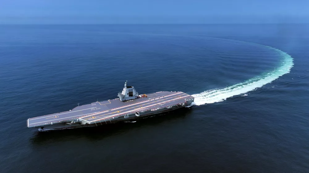 FILE - In this photo released by Xinhua News Agency, China's third conventionally powered aircraft carrier, the Fujian, conducts a maiden sea trial on May 7, 2024. (Ding Ziyu/Xinhua via AP, File)
