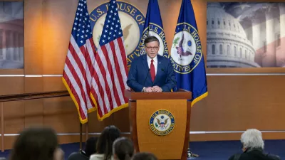10 November 2025, US, WashingtonSpeaker of the House Mike Johnson (R-LA) speaks during a press conference. Speaker Johnson held a press conference as the Senate moved forward on government funding, as the government shutdown continues into a 41st day. PhotoNathan Posner/SOPA Images via ZUMA Press Wire/dpa