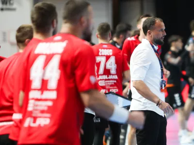 - Uroš Zorman, trener,- 14.10.2025. - Rokomet, Evropska liga 1. krog, LL Grosist Slovan - Baia Mare//FOTO: Bojan Velikonja