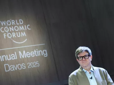 Yann LeCun, Vice President & Chief AI Scientist at Meta attends the 55th annual World Economic Forum (WEF) meeting in Davos, Switzerland, January 23, 2025. REUTERS/Yves Herman
