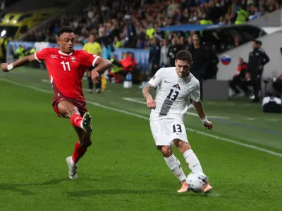  - Erik Janža,- 13.10.2025. - Kvalifikacije za svetovno prvenstvo v nogometu 2026 Slovenija - Švica.//FOTO: Bojan Velikonja
