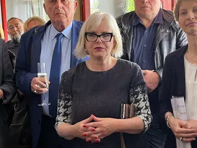 Hrvaska, Zagreb.Odprtje prostorov Zveze slovenskih drustev na Hrvaskem.Predsednica Zveze slovenskih drustev na Hrvaskem Barbara Antolic Vupora.