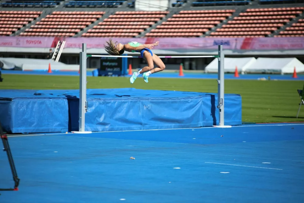Najbolj se je izkazala skakalka v višino Leja Glojnarič, ki je z uspešnim skokom čez 1,67 metra osvojila bronasto medaljo. Foto: ZSIS 