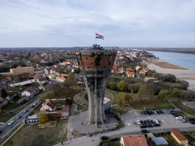 A drone view of Vukovar, Croatia, November 15, 2025. REUTERS/Antonio Bronic