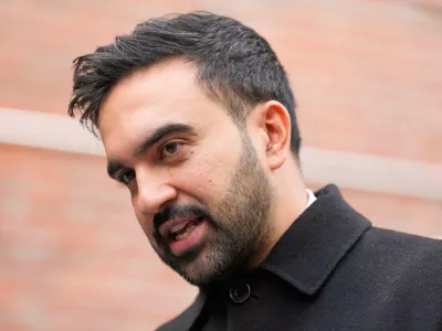 New York City mayor-elect Zohran Mamdani talks to reporters at a news conference in New York, Monday, Nov. 17, 2025. (AP Photo/Seth Wenig)