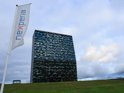 FILE - The head office of Chinese-owned chipmaker Nexperia is seen in Nijmegen, Netherlands, Tuesday, Oct. 14, 2025. (AP Photo/Peter Dejong, File)