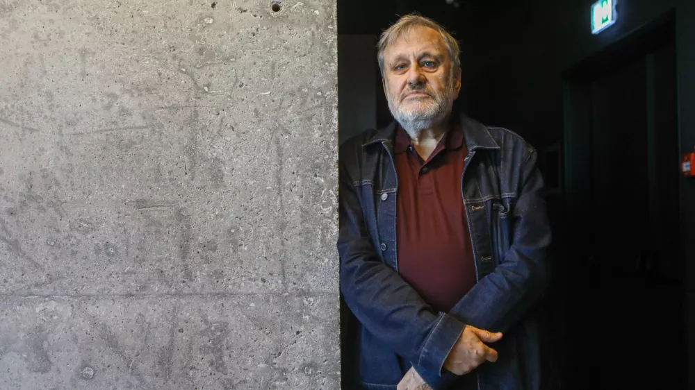Slavoj Žižek4.11.2025 - predstavitev knjige Nebesa v razsulu Slavoja Žižka, ki je izšla pri Cankarjevi založbi, Foto: Luka Cjuha
