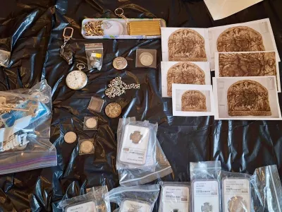 This image released on Thursday, Nov. 20, 2025 shows antique artefacts as law enforcement agencies working across several countries dismantled a sophisticated criminal network trafficking stolen cultural goods across Europe, Bulgarian authorities said. (AP Photo via Bulgarian Interior Ministry)