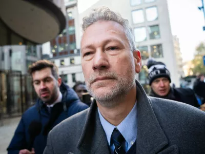 Former leader of Reform UK in Wales Nathan Gill, arrives at the The Old Bailey, London, Friday Nov. 21, 2025. (James Manning/PA via AP)