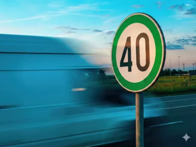 Tako bi bila videti znak za priporočeno hitrost 40 km/h / Foto: Istock/google Gemini