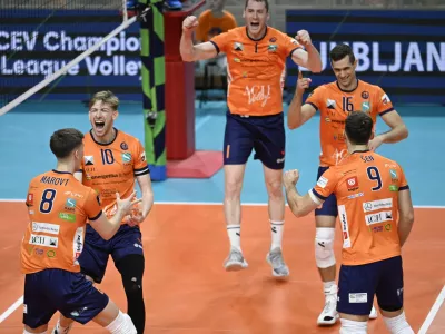 13.11.2025 ACH Volley - Dinamo Bukarešta v drugem krogu kvalifikacij za evropsko ligo prvakovFoto: Nik Erik Neubauer