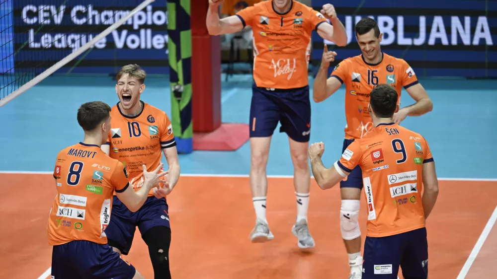 13.11.2025 ACH Volley - Dinamo Bukarešta v drugem krogu kvalifikacij za evropsko ligo prvakovFoto: Nik Erik Neubauer