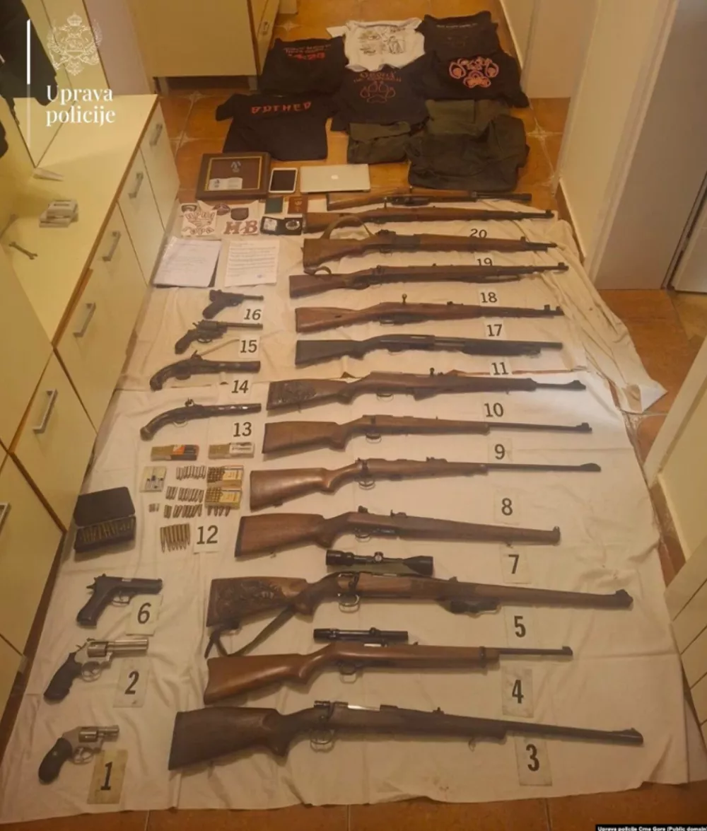 Črna gora, proruski plačanci, policija, hišna preiskavaNovember 2025