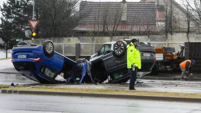 26.11.2025 - Prometna nesreča - Šmartinska cesta - policijaFoto: Luka Cjuha