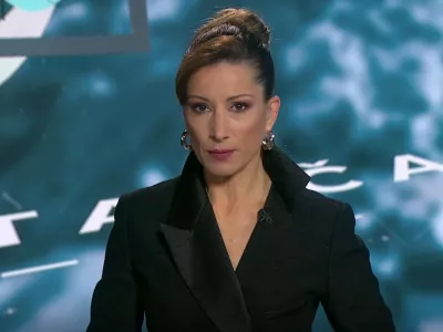 Erika Žnidaršič med oddajo / Foto: zajem zaslona