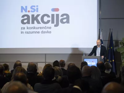 Ljubljana, GZS.Programska konferenca NSi, na kateri sopredstavili gospodarski volilni program stranke.